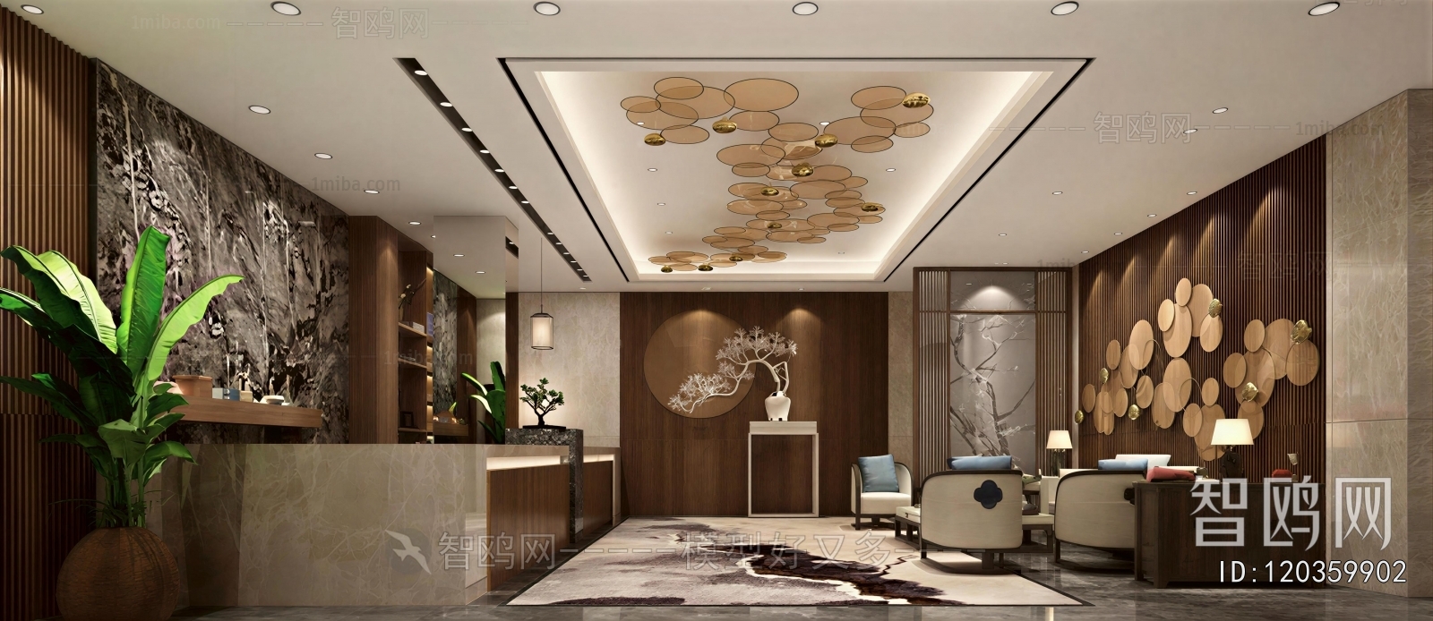 New Chinese Style Office Reception Desk