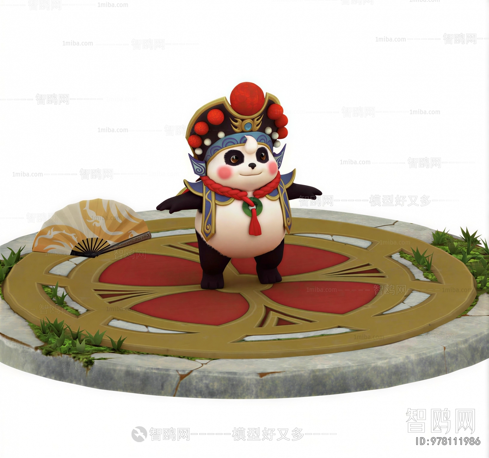 New Chinese Style Sculpture Sketch