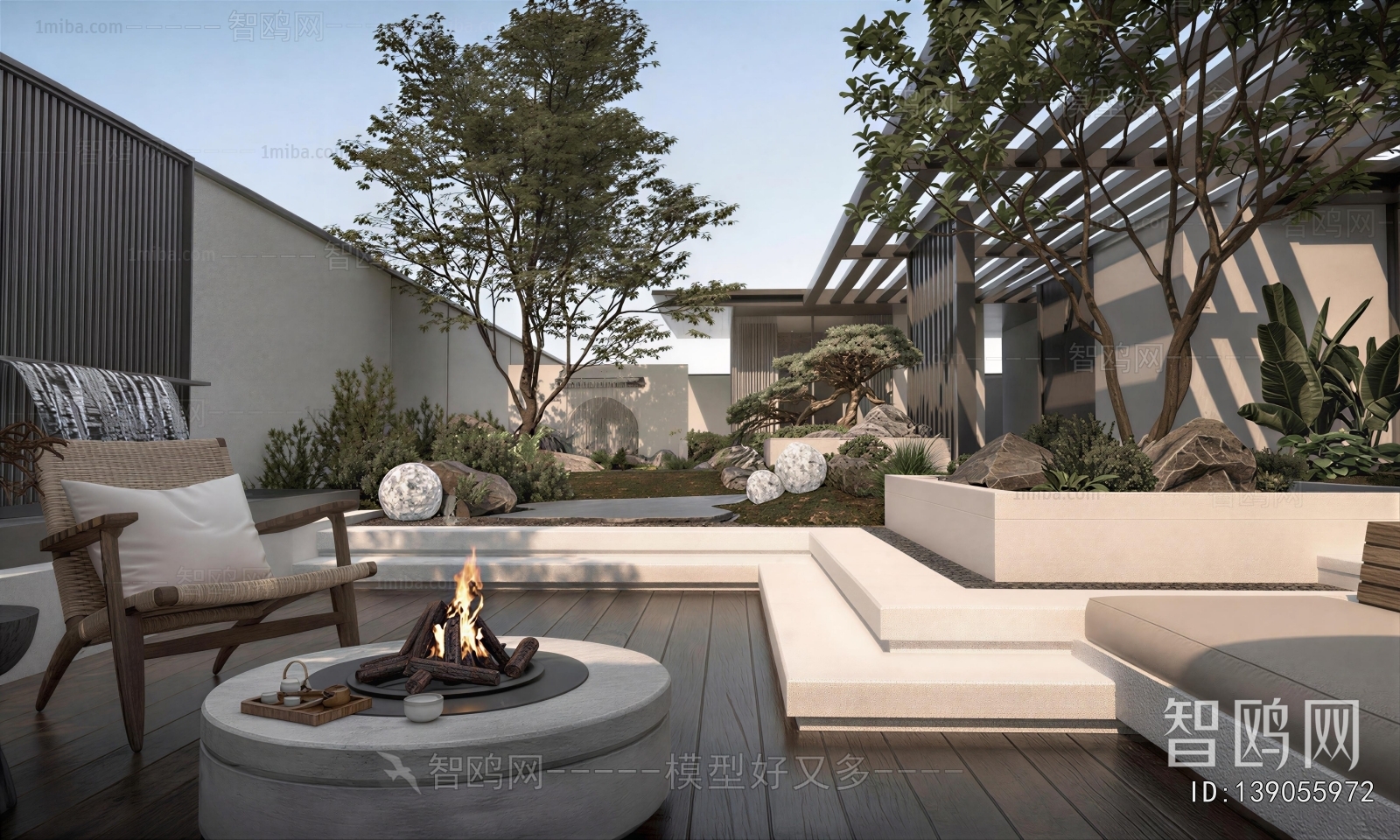 Modern Courtyard/landscape