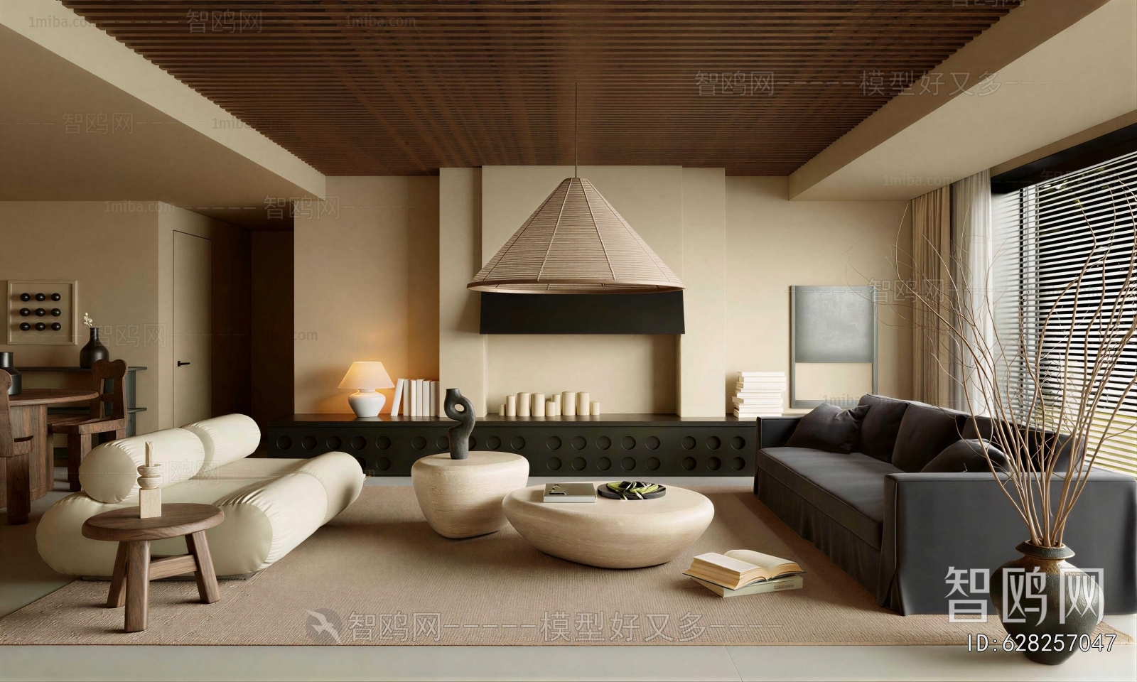 Wabi-sabi Style A Living Room