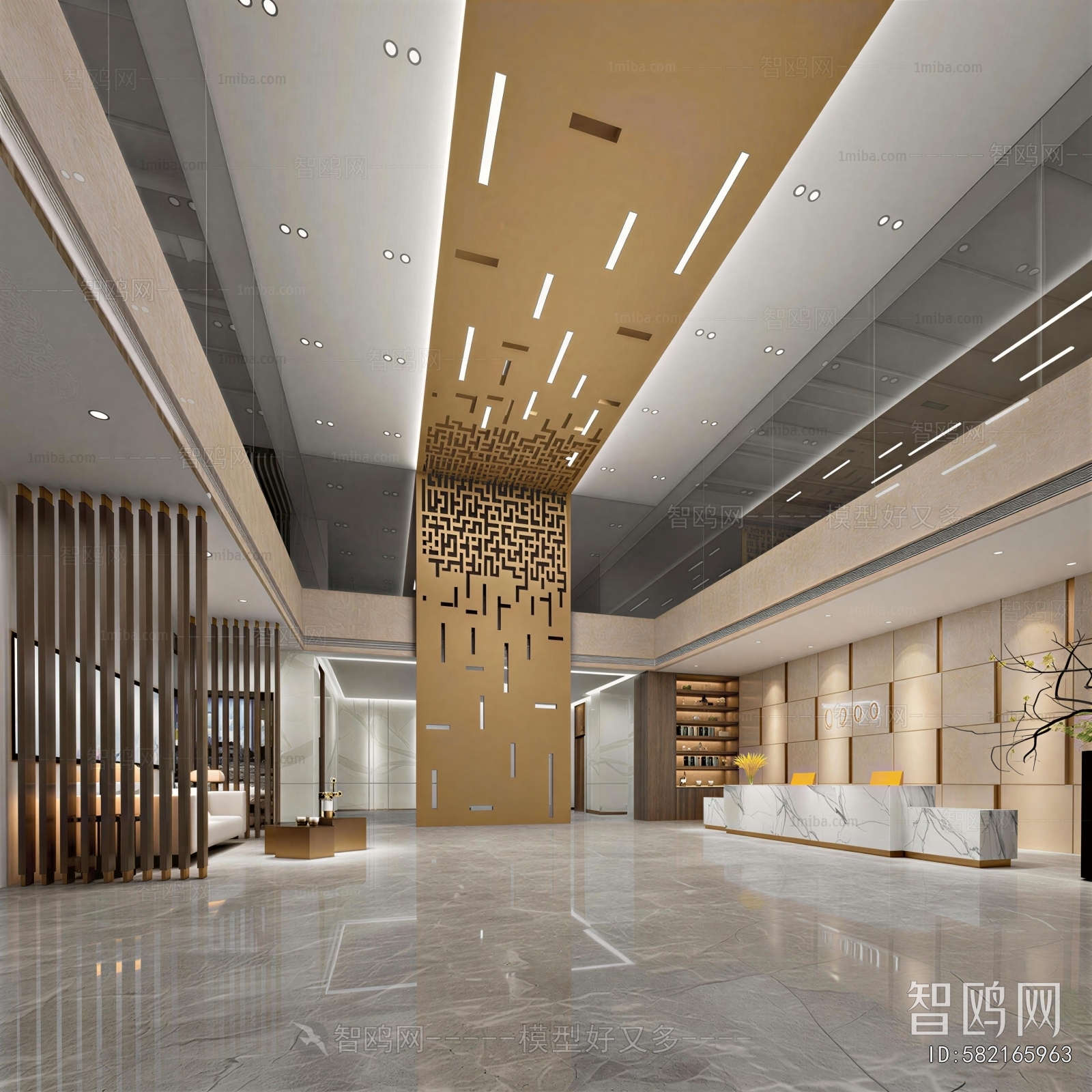 Modern Office Reception Desk