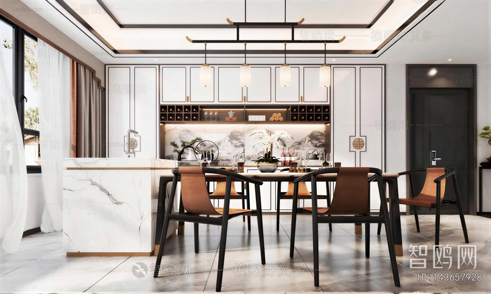 New Chinese Style Dining Room