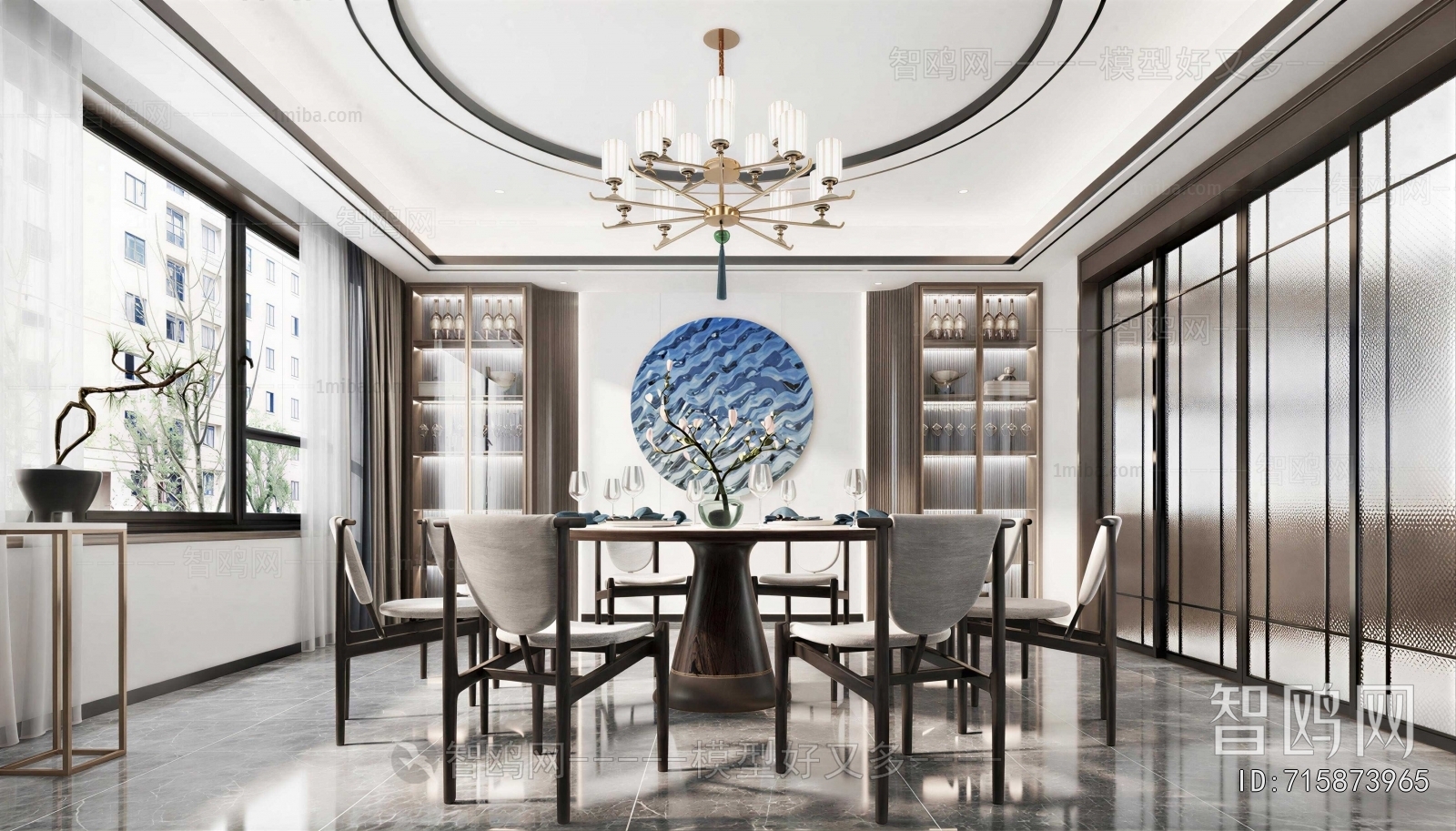 New Chinese Style Dining Room