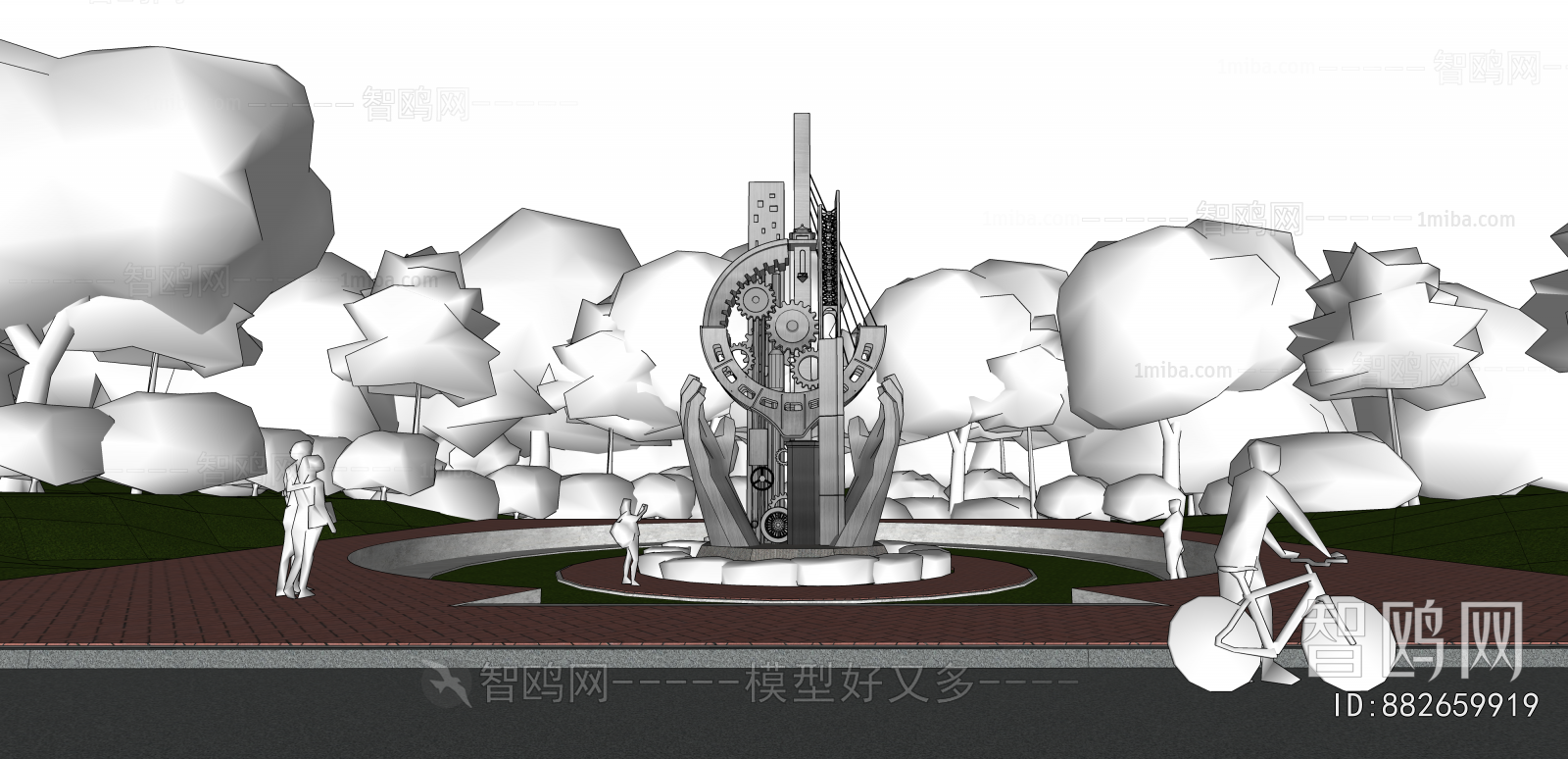 Industrial Style Sculpture Sketch
