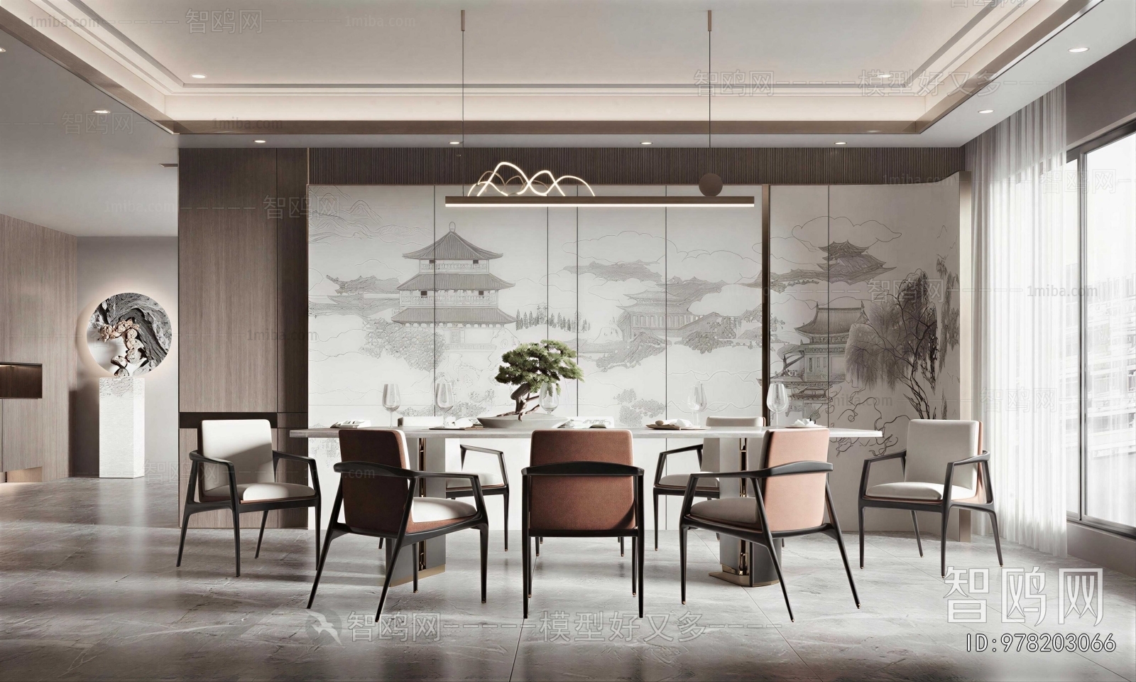New Chinese Style Dining Room