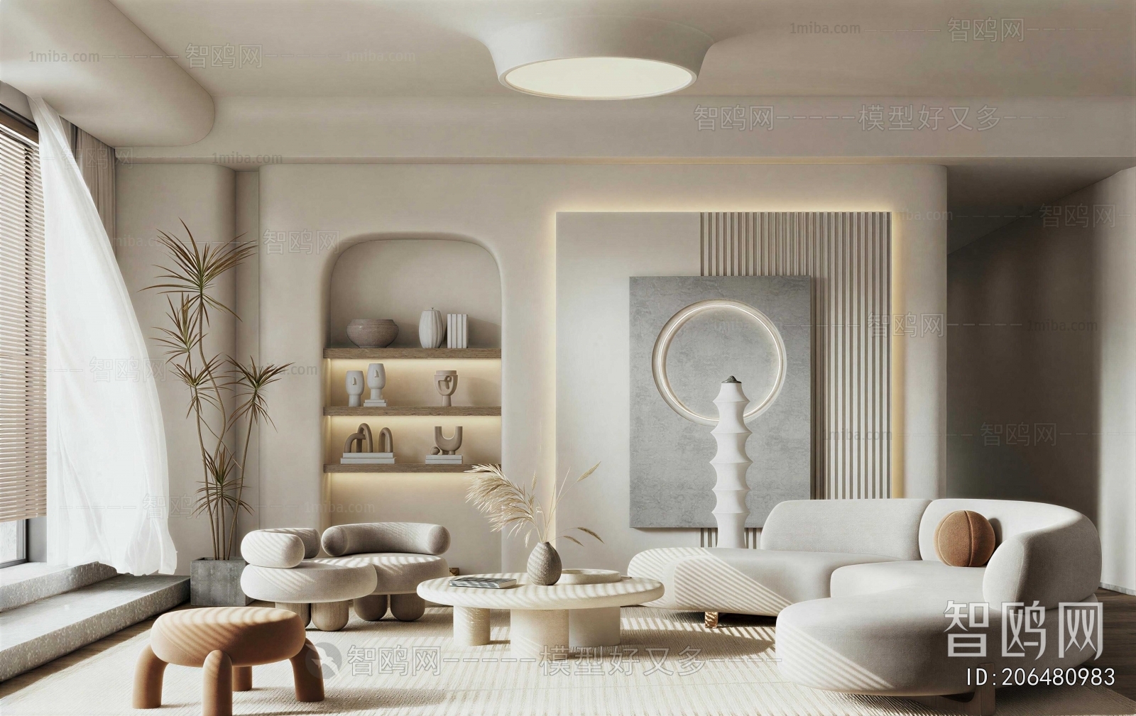 Wabi-sabi Style A Living Room