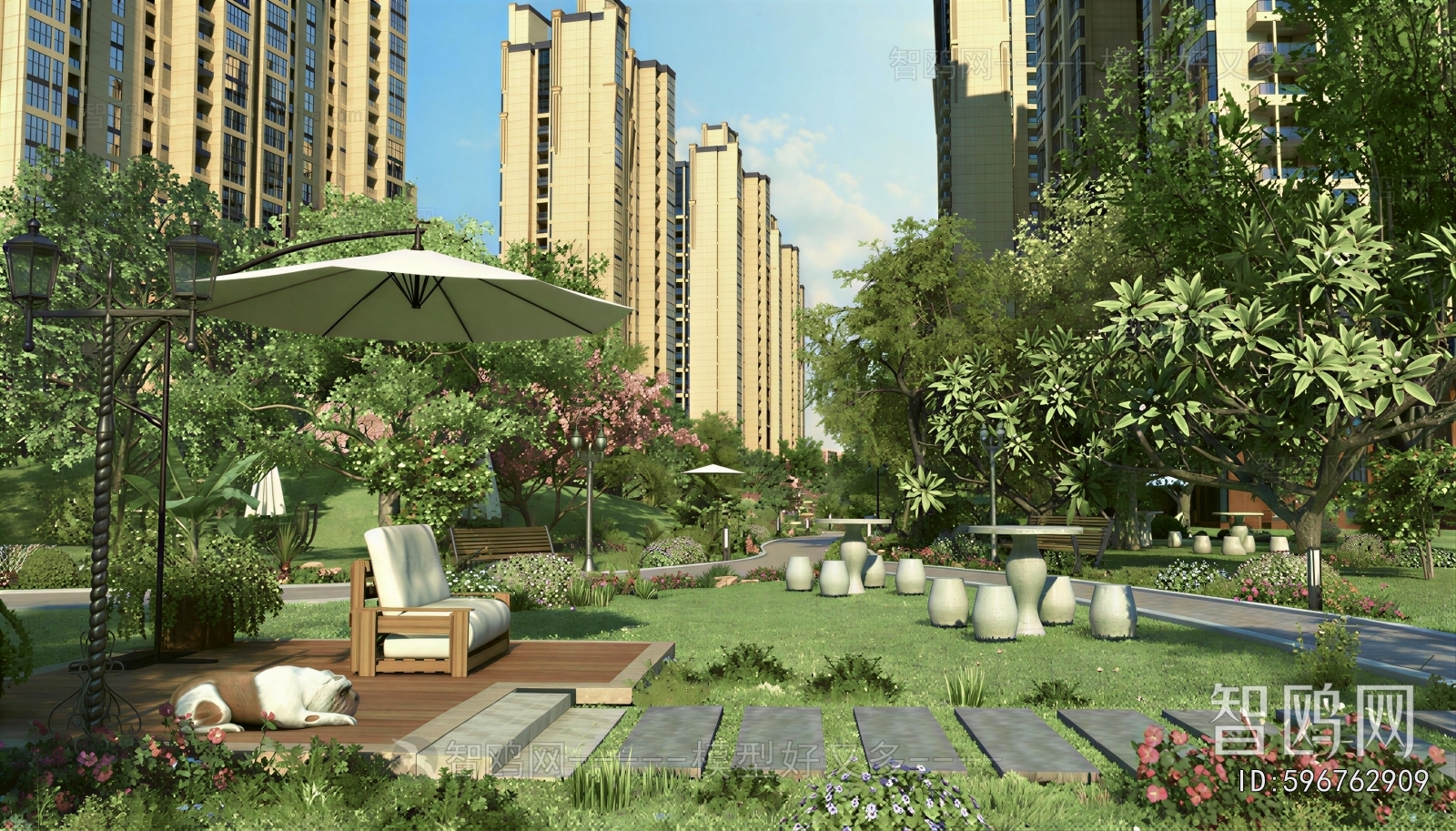 Modern Courtyard/landscape