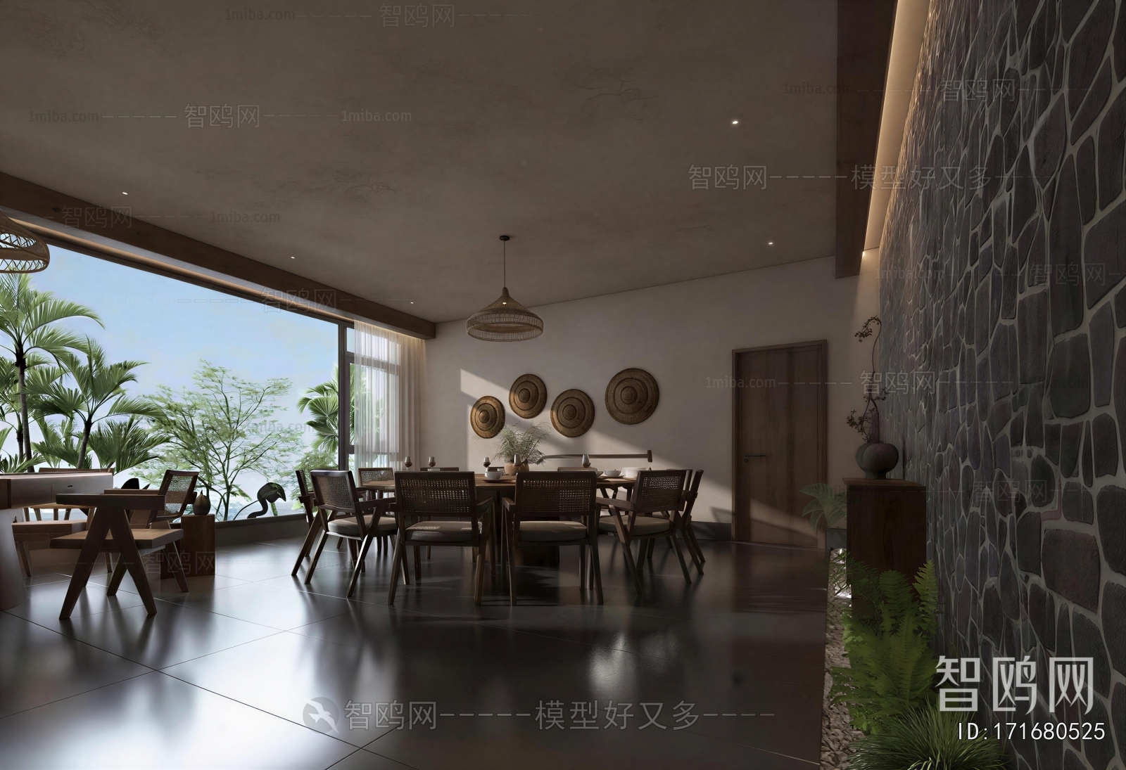 Wabi-sabi Style Dining Room