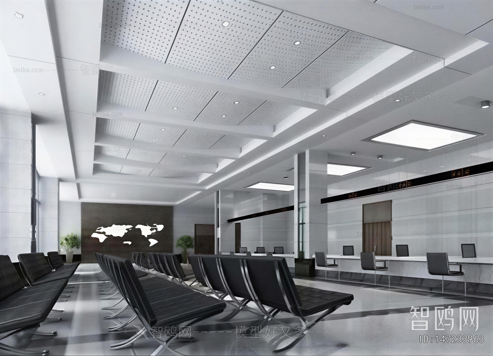 Modern Office Reception Desk