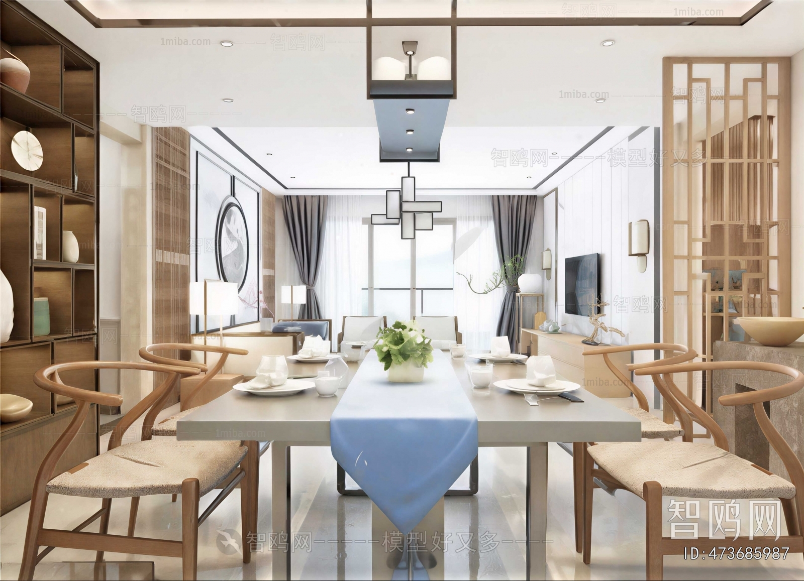 New Chinese Style Dining Room