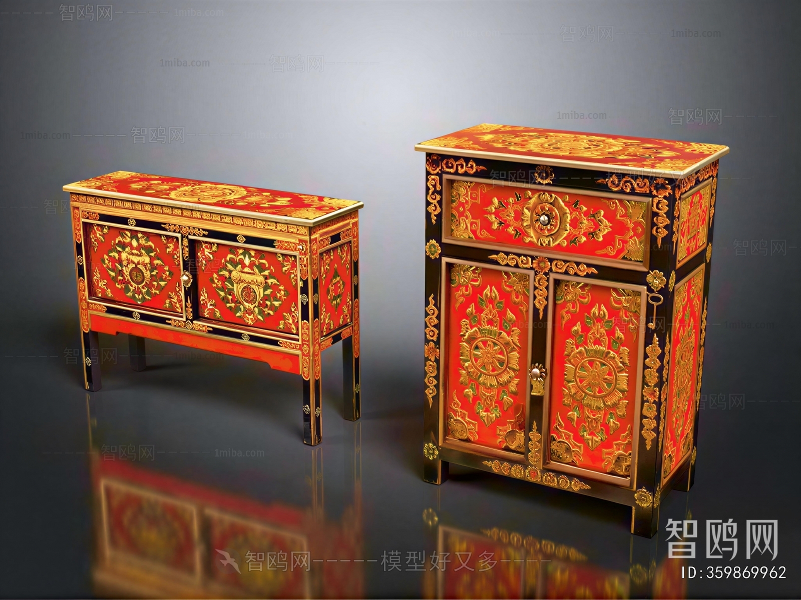 New Chinese Style Side Cabinet