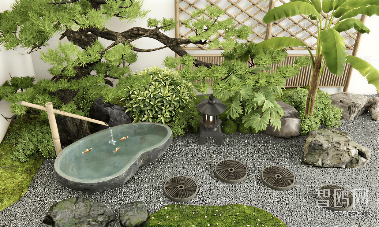 New Chinese Style Rockery Waterscape