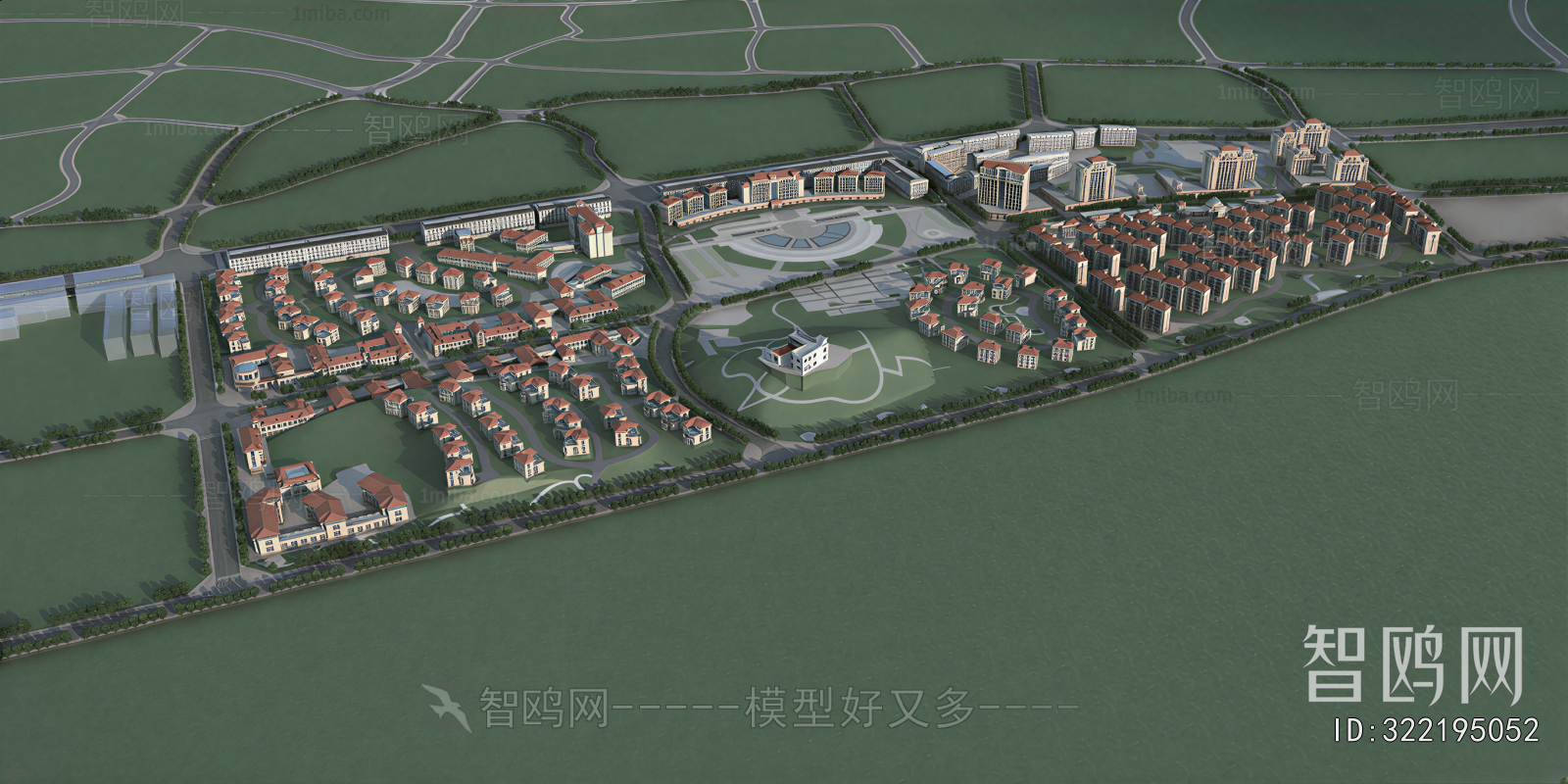 Modern Architectural Bird's-eye View Planning