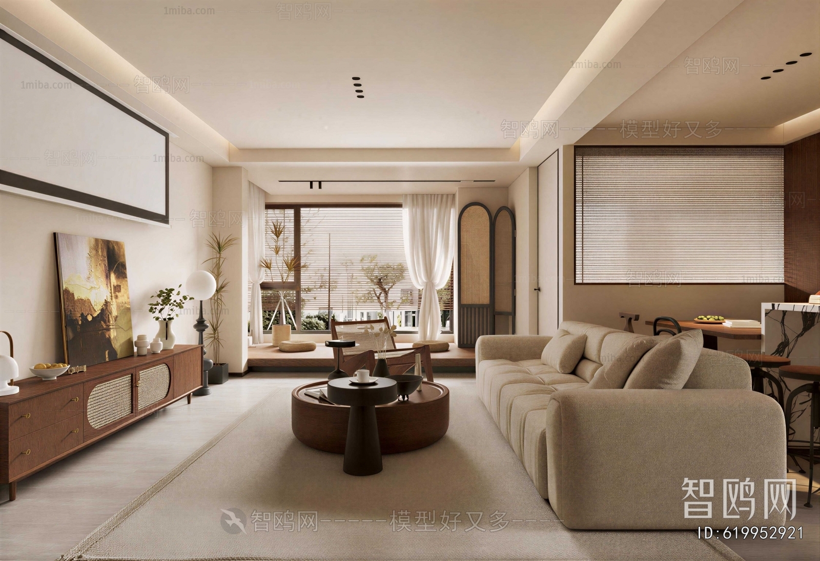 Wabi-sabi Style A Living Room