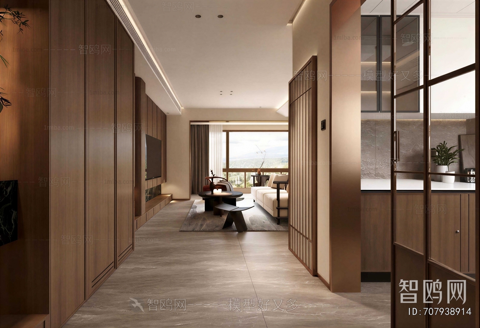 New Chinese Style Hallway