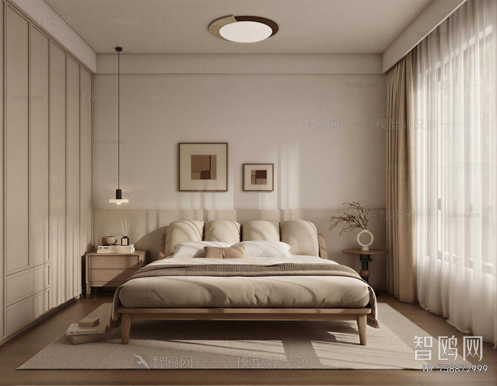 Wabi-sabi Style Bedroom
