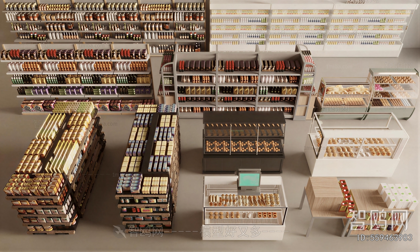Modern Supermarket Shelf