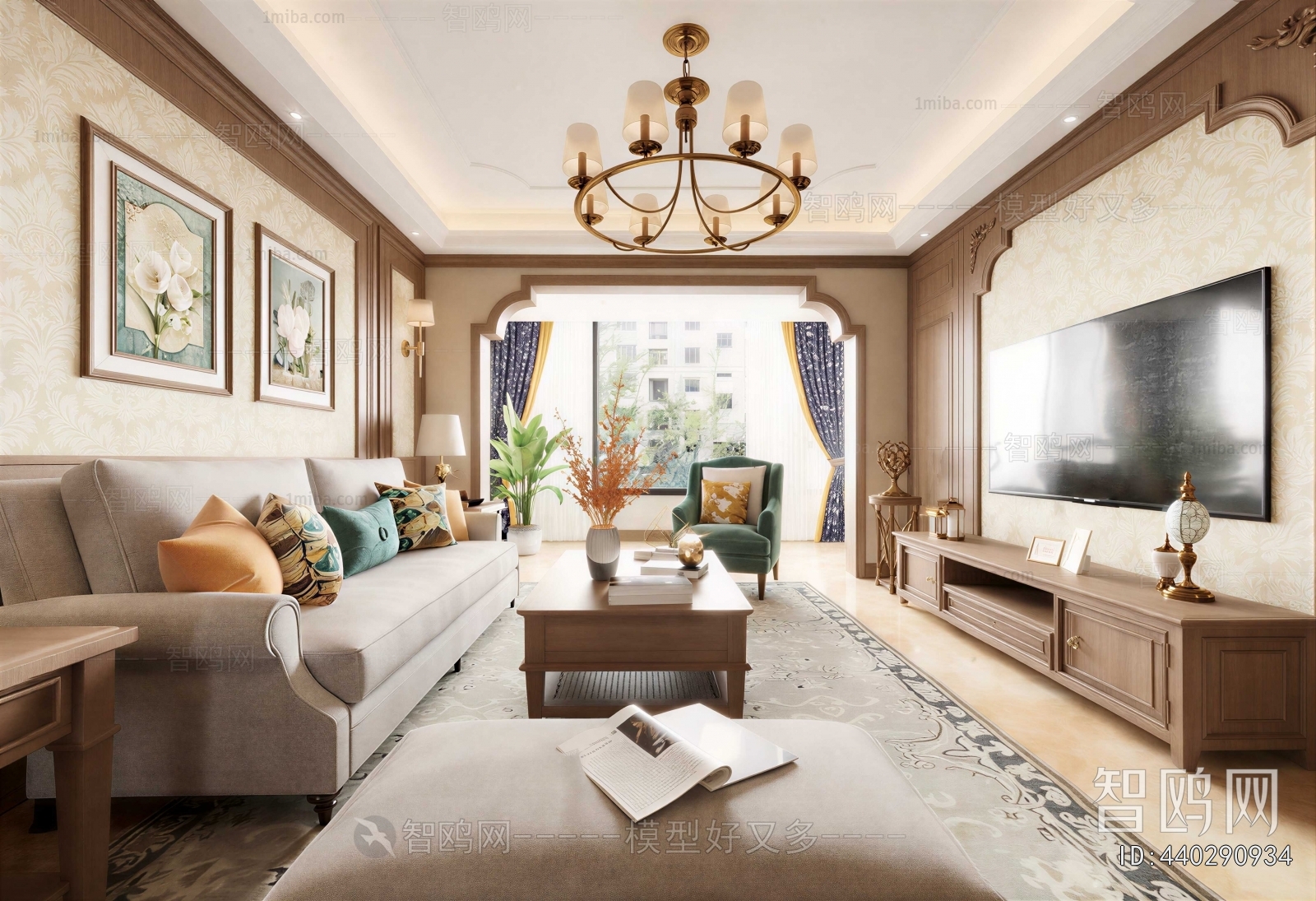 American Style A Living Room