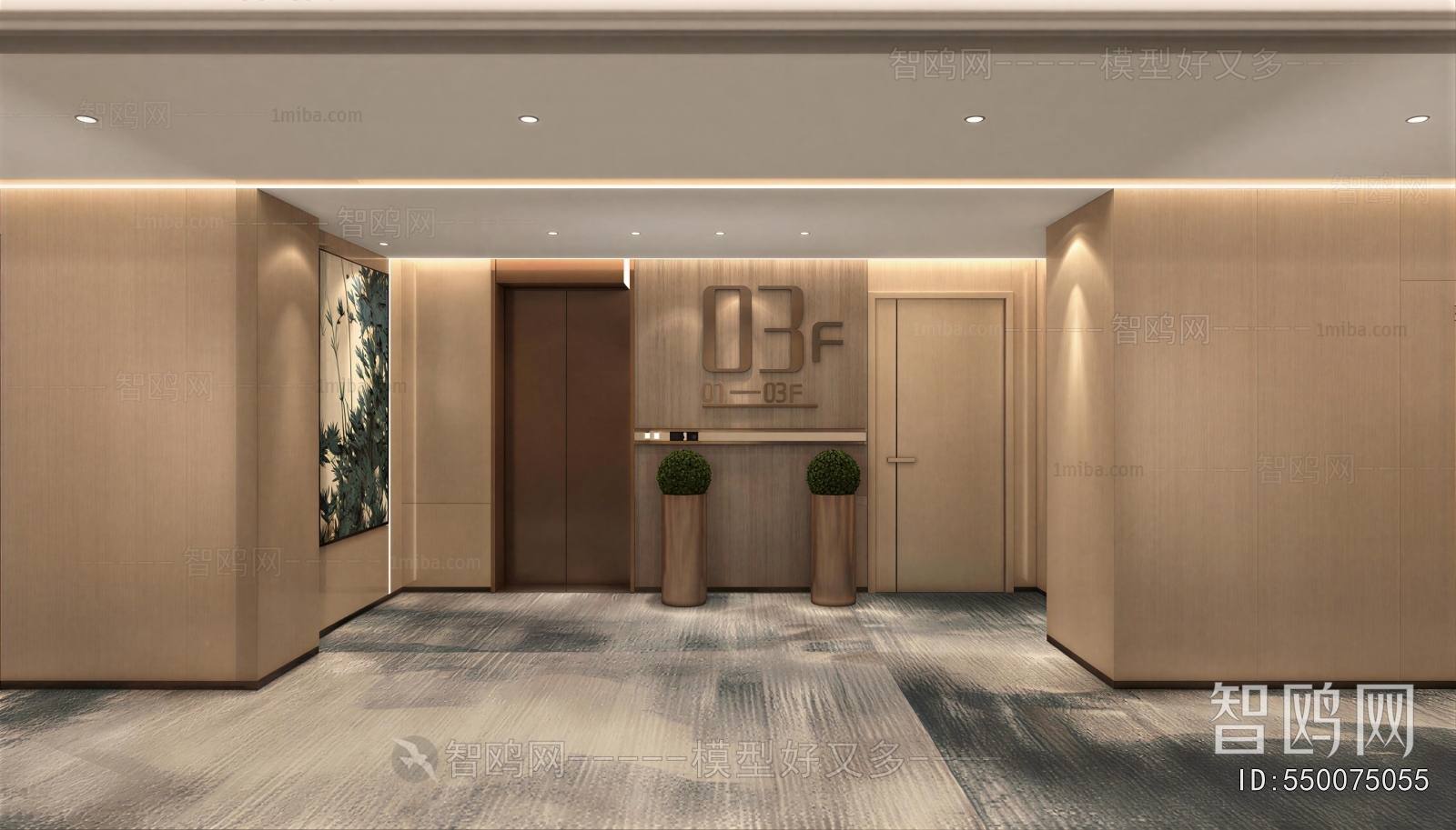 Modern Corridor Elevator Hall