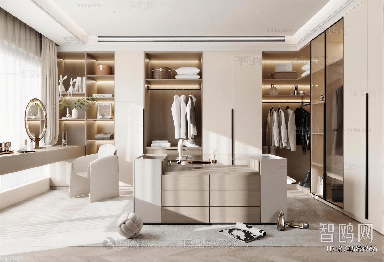 Modern Clothes Storage Area