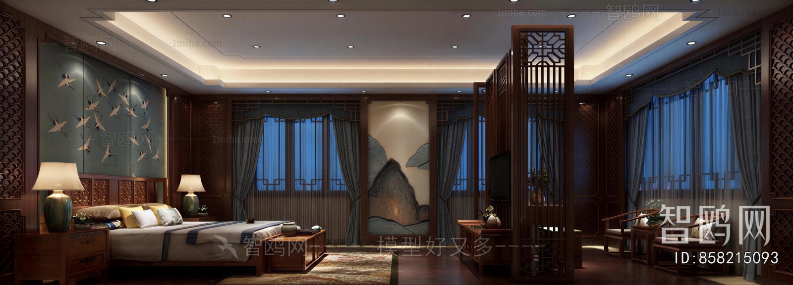 New Chinese Style Bedroom