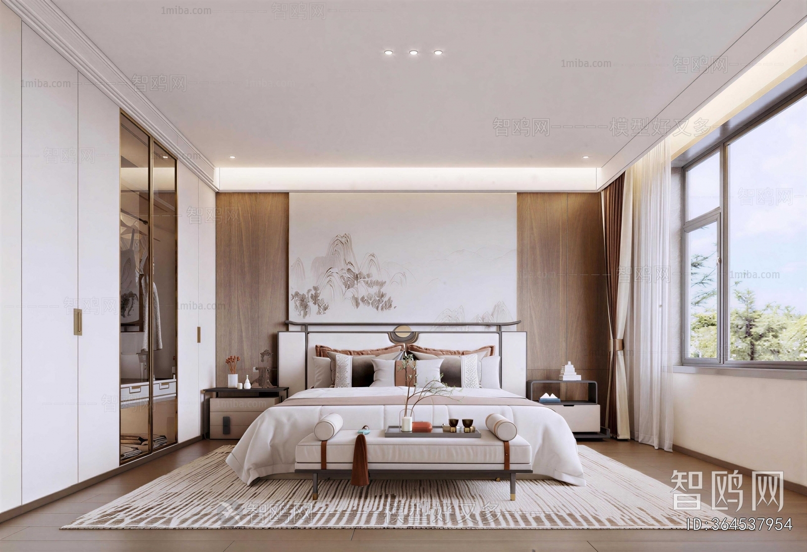 New Chinese Style Bedroom