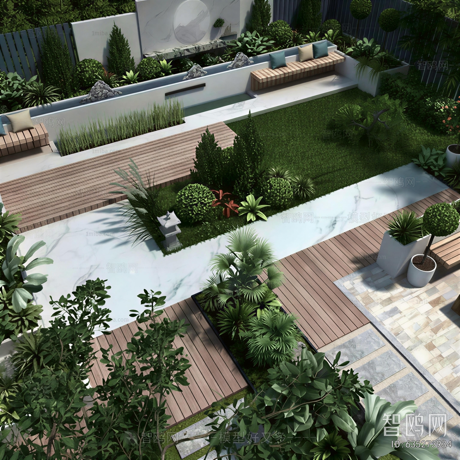 Modern Courtyard/landscape