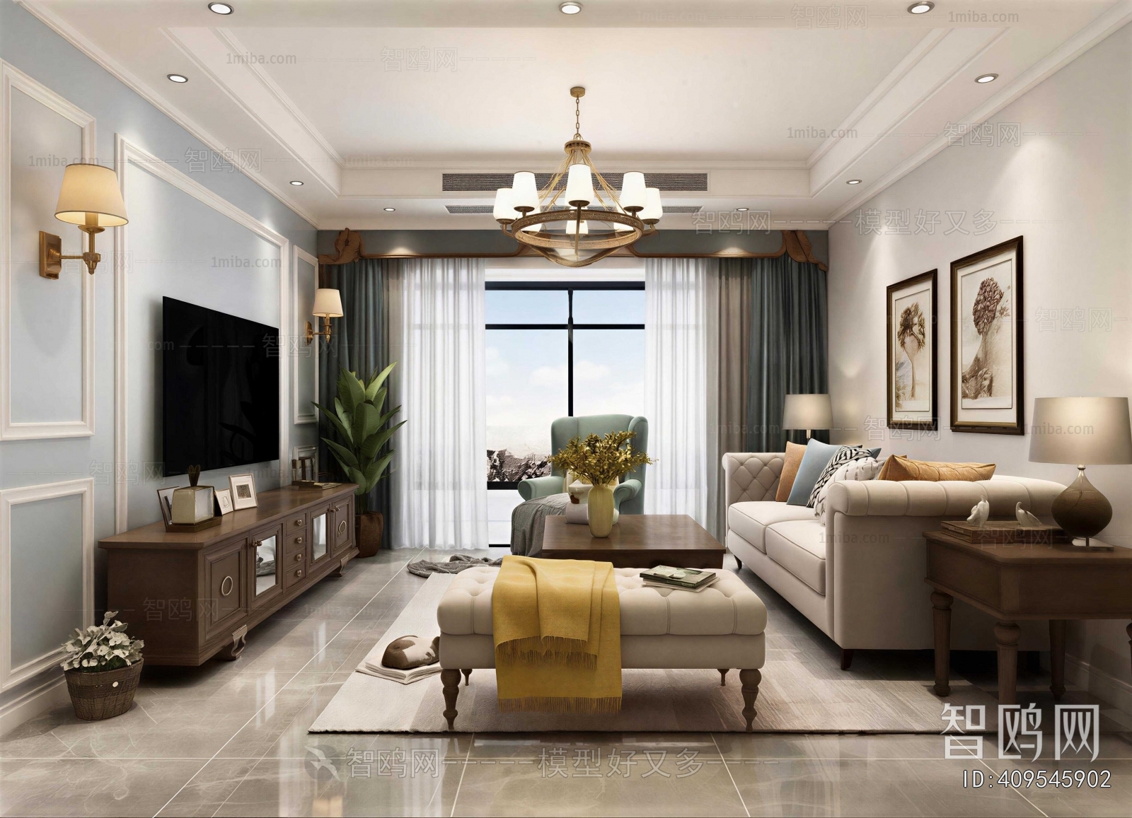 American Style A Living Room