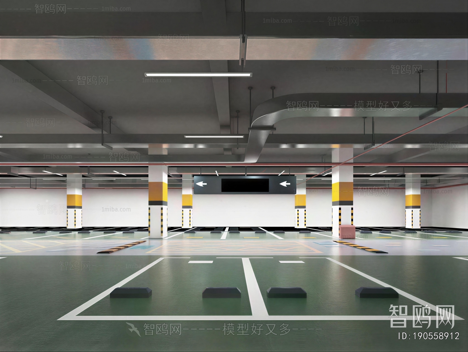 Modern Underground Parking Lot