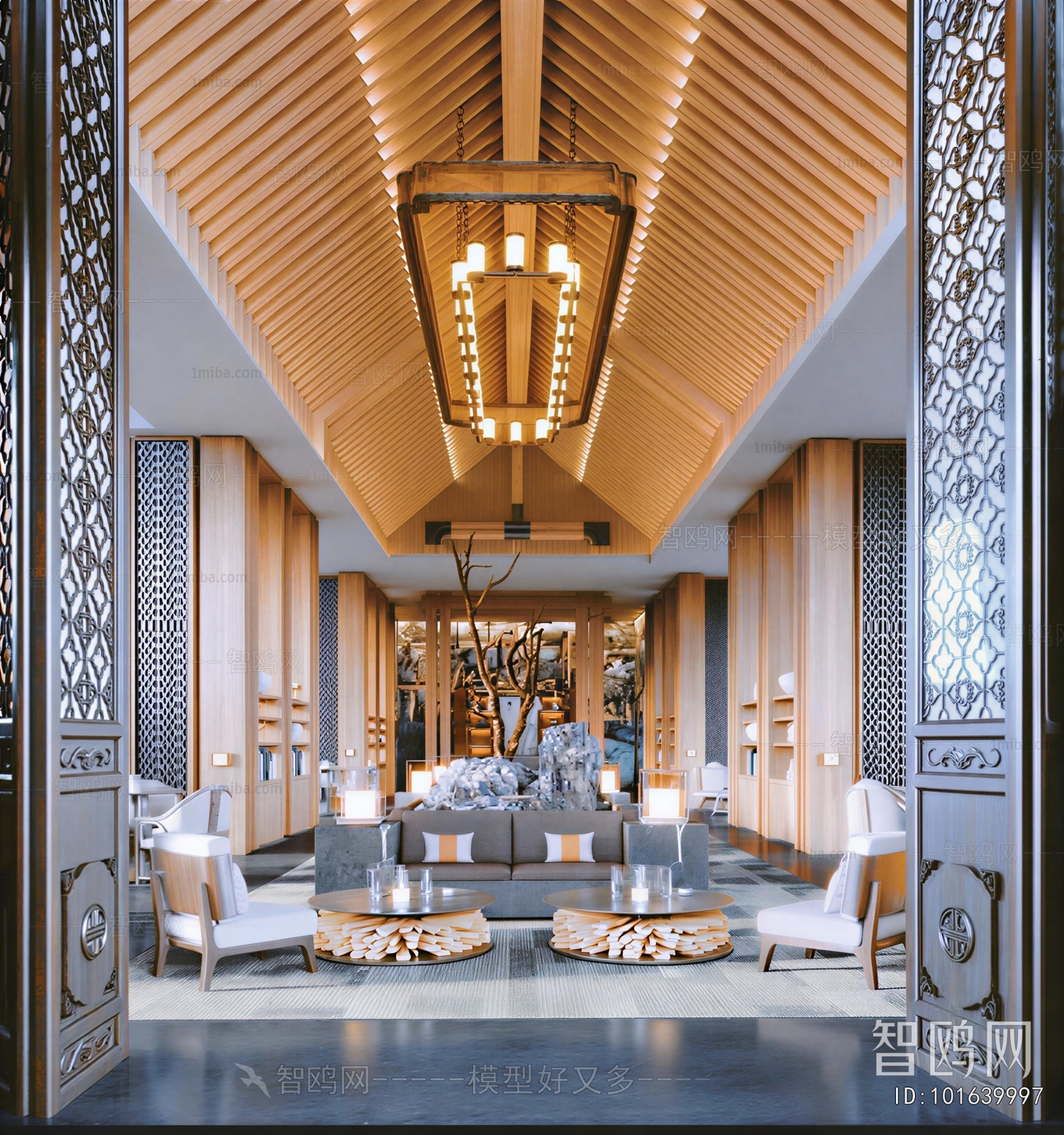 New Chinese Style Lobby Hall