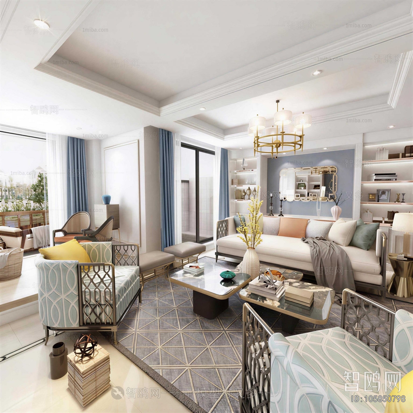 American Style A Living Room