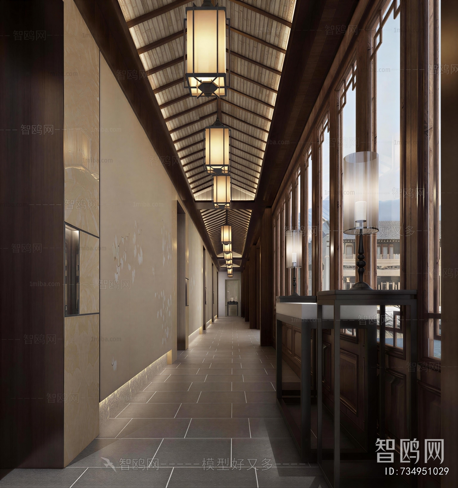 New Chinese Style Corridor