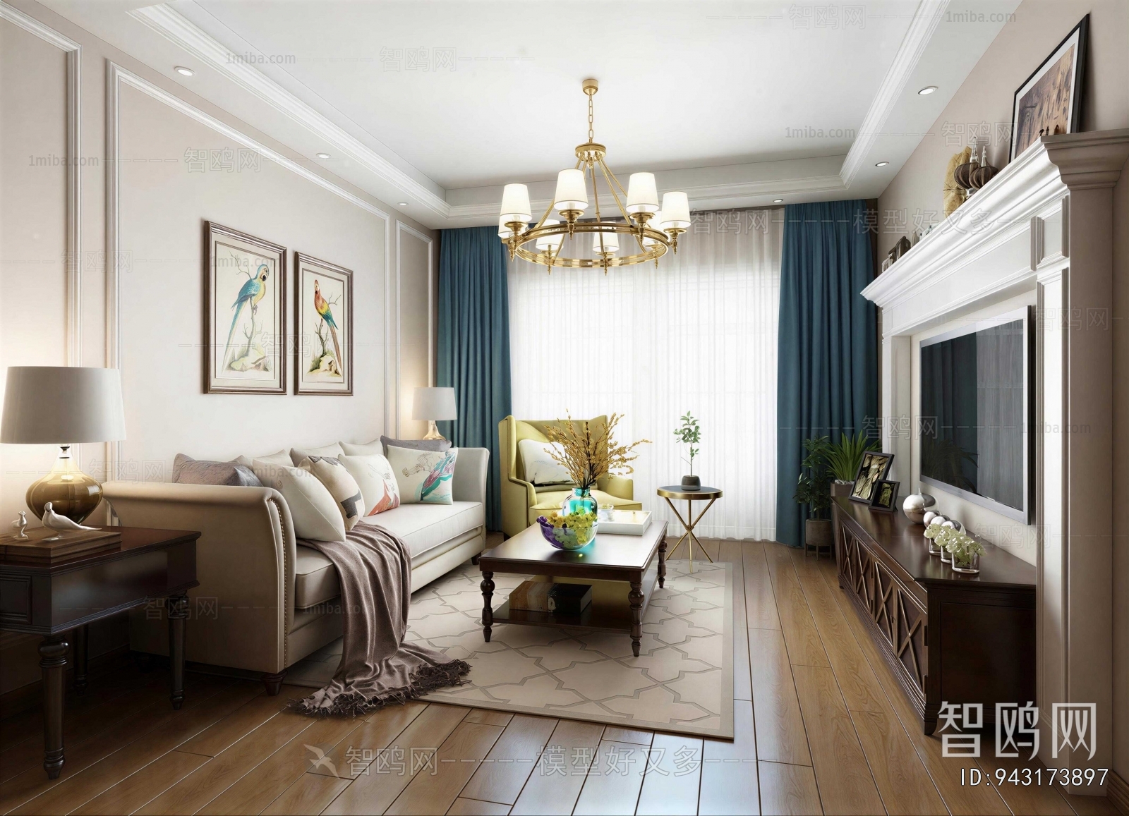 American Style A Living Room