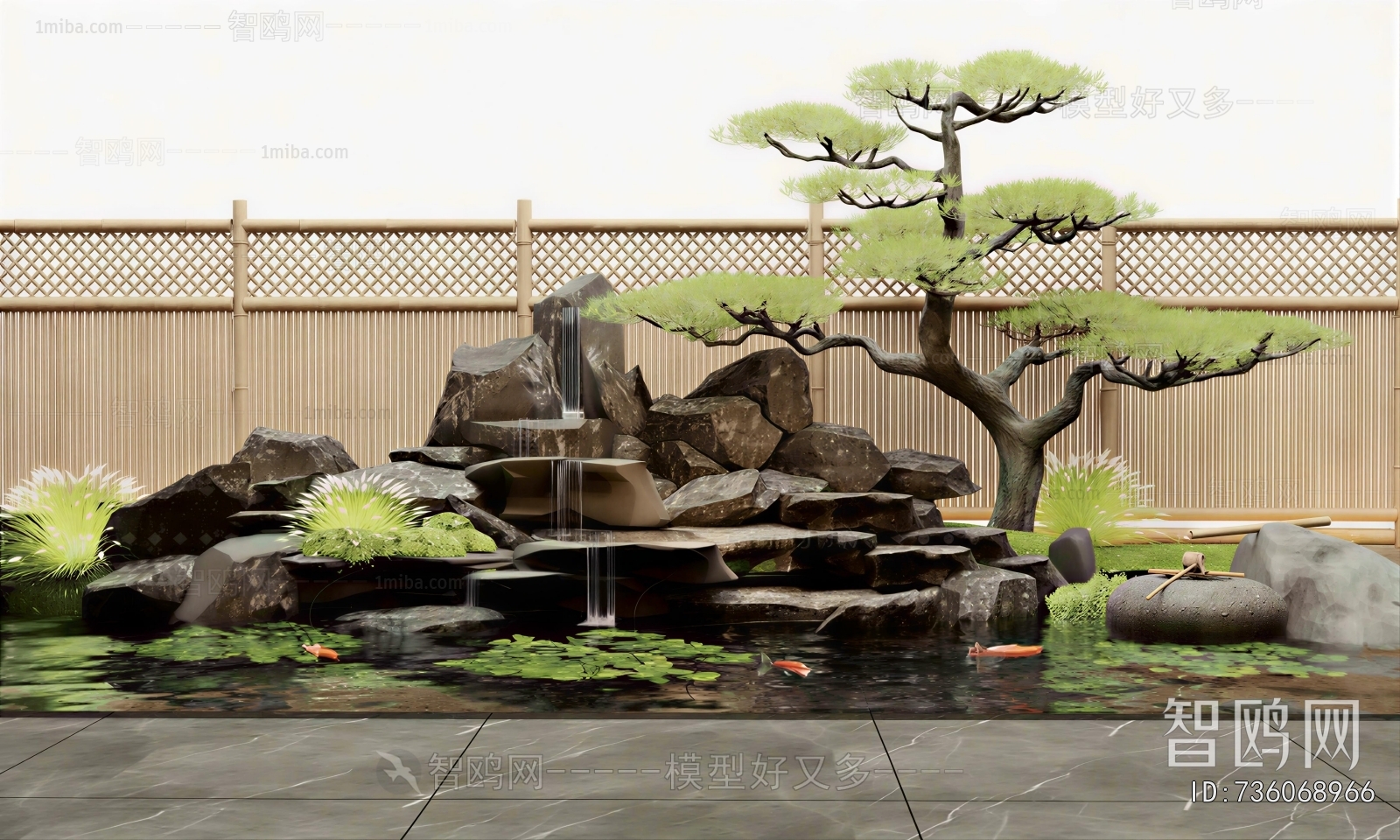 Japanese Style Rockery Waterscape