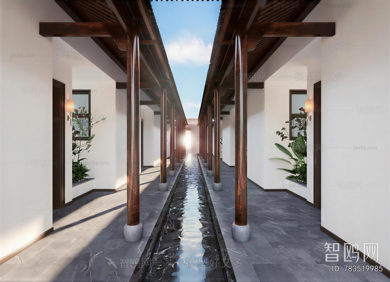 New Chinese Style Courtyard/landscape
