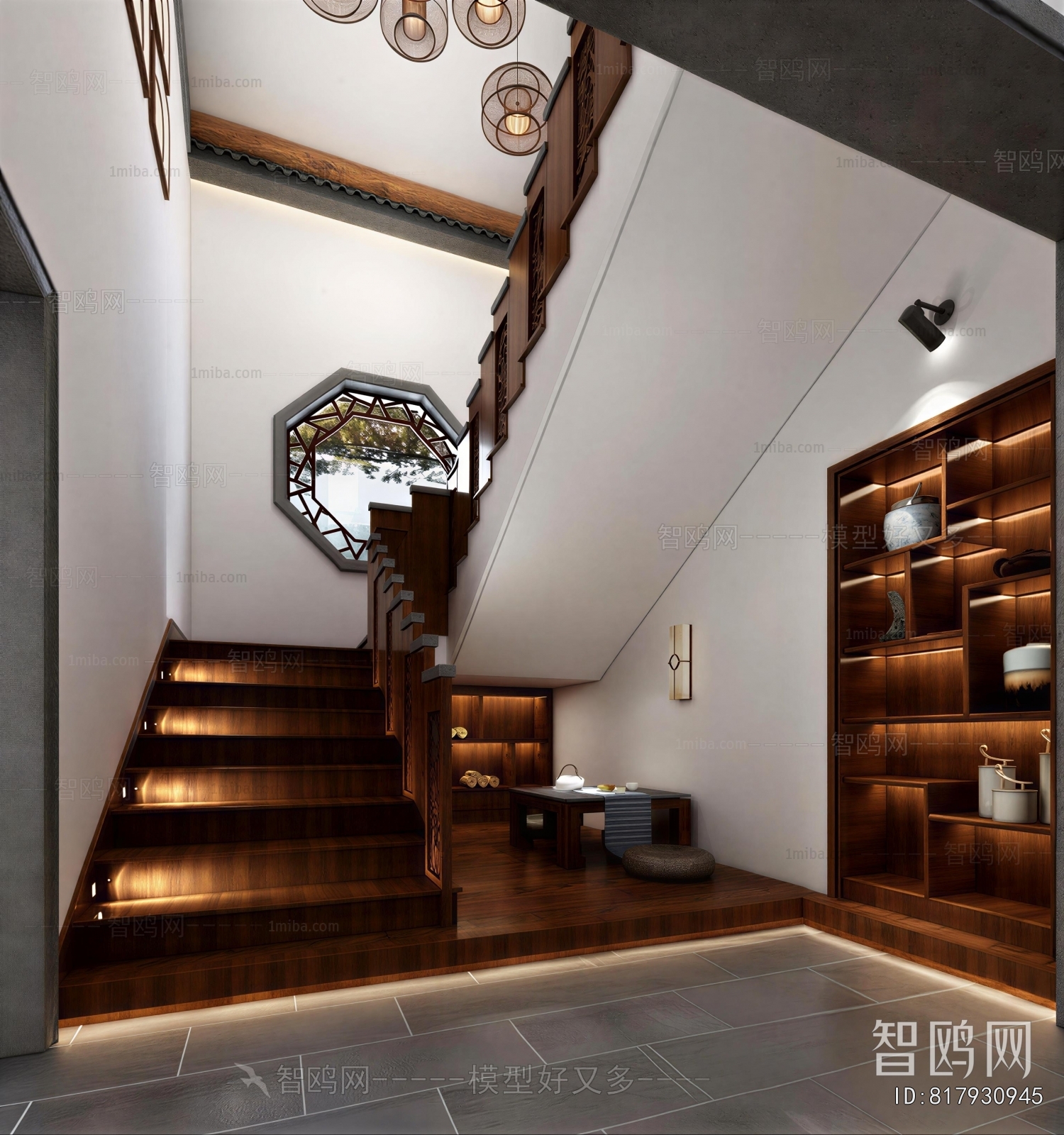 New Chinese Style Stairwell