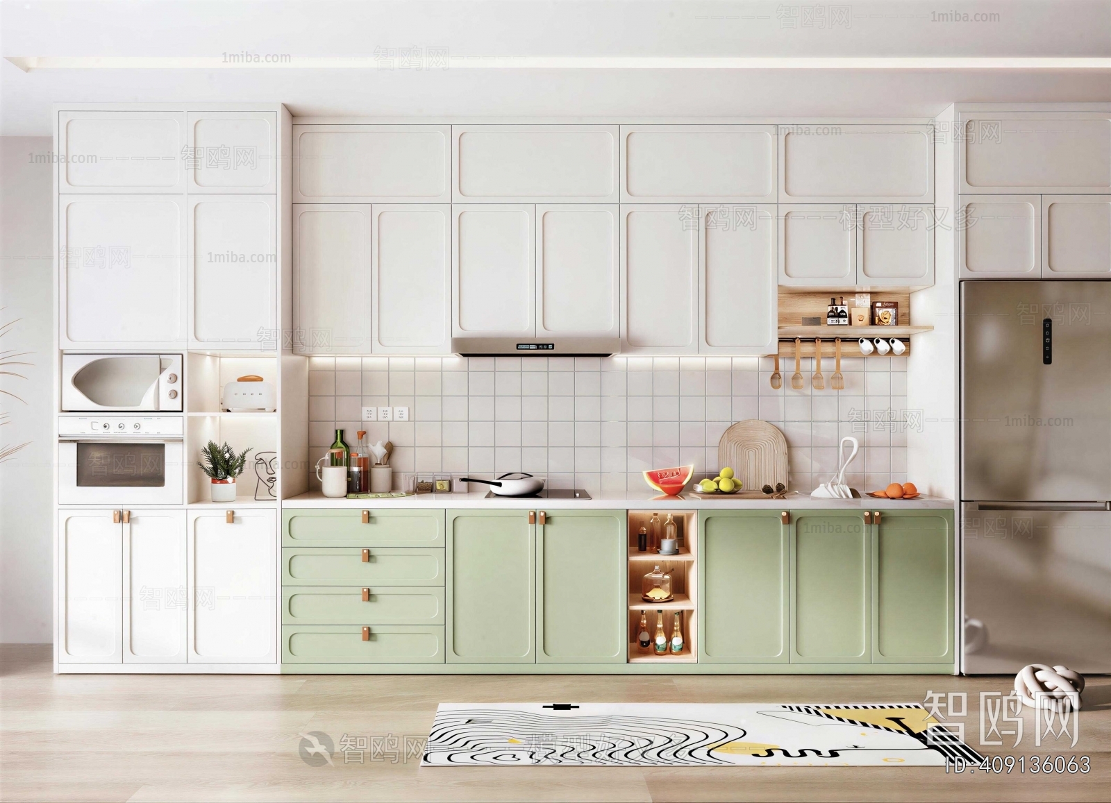 Simple European Style Kitchen Cabinet
