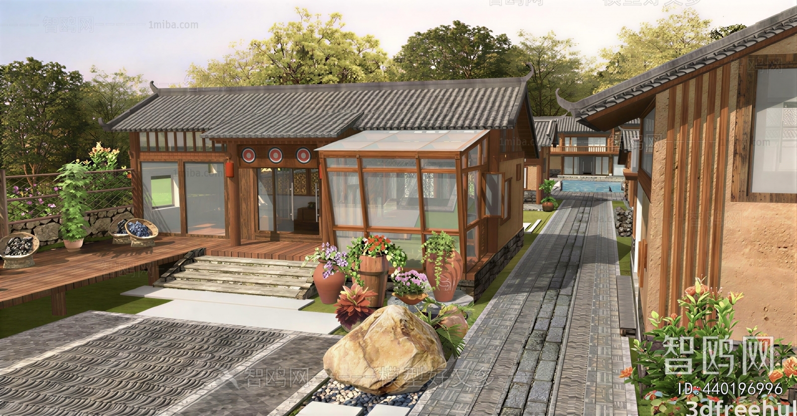 New Chinese Style Courtyard/landscape