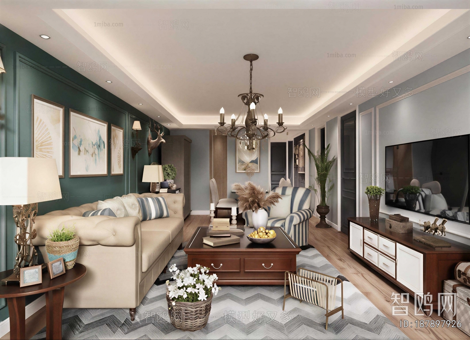 American Style A Living Room