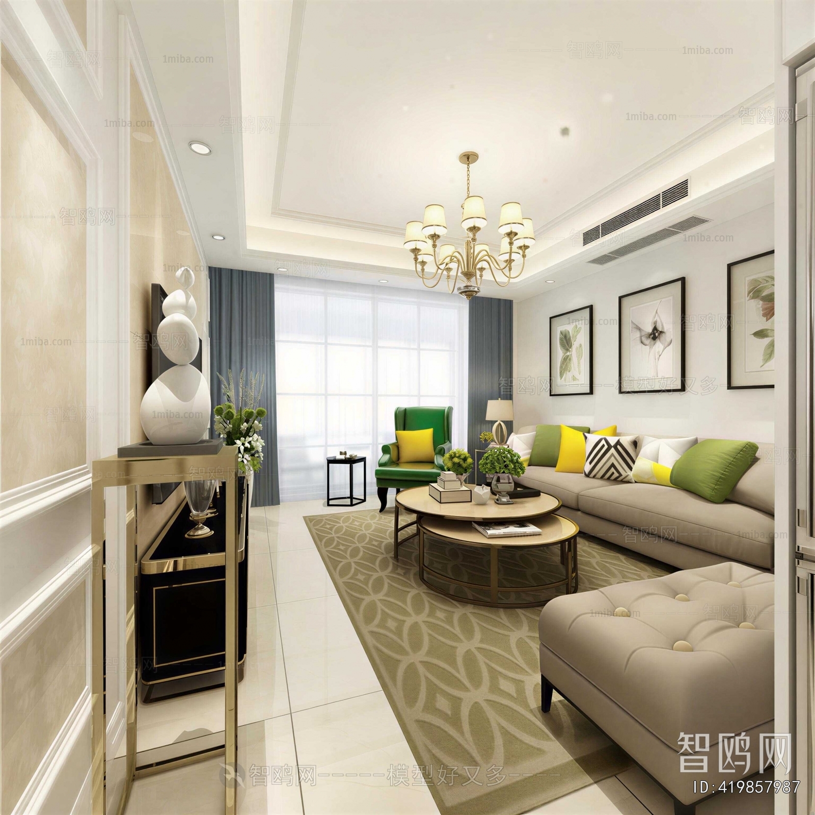 American Style A Living Room