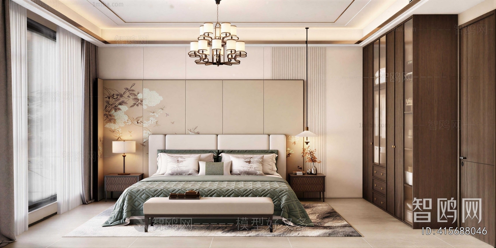 New Chinese Style Bedroom
