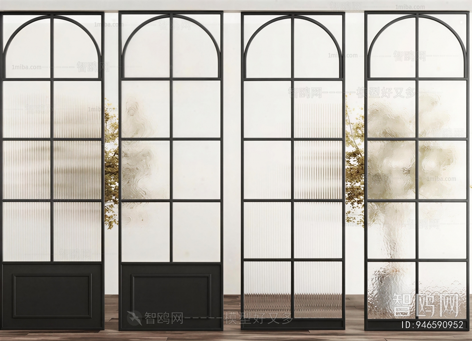 French Style Glass Screen Partition