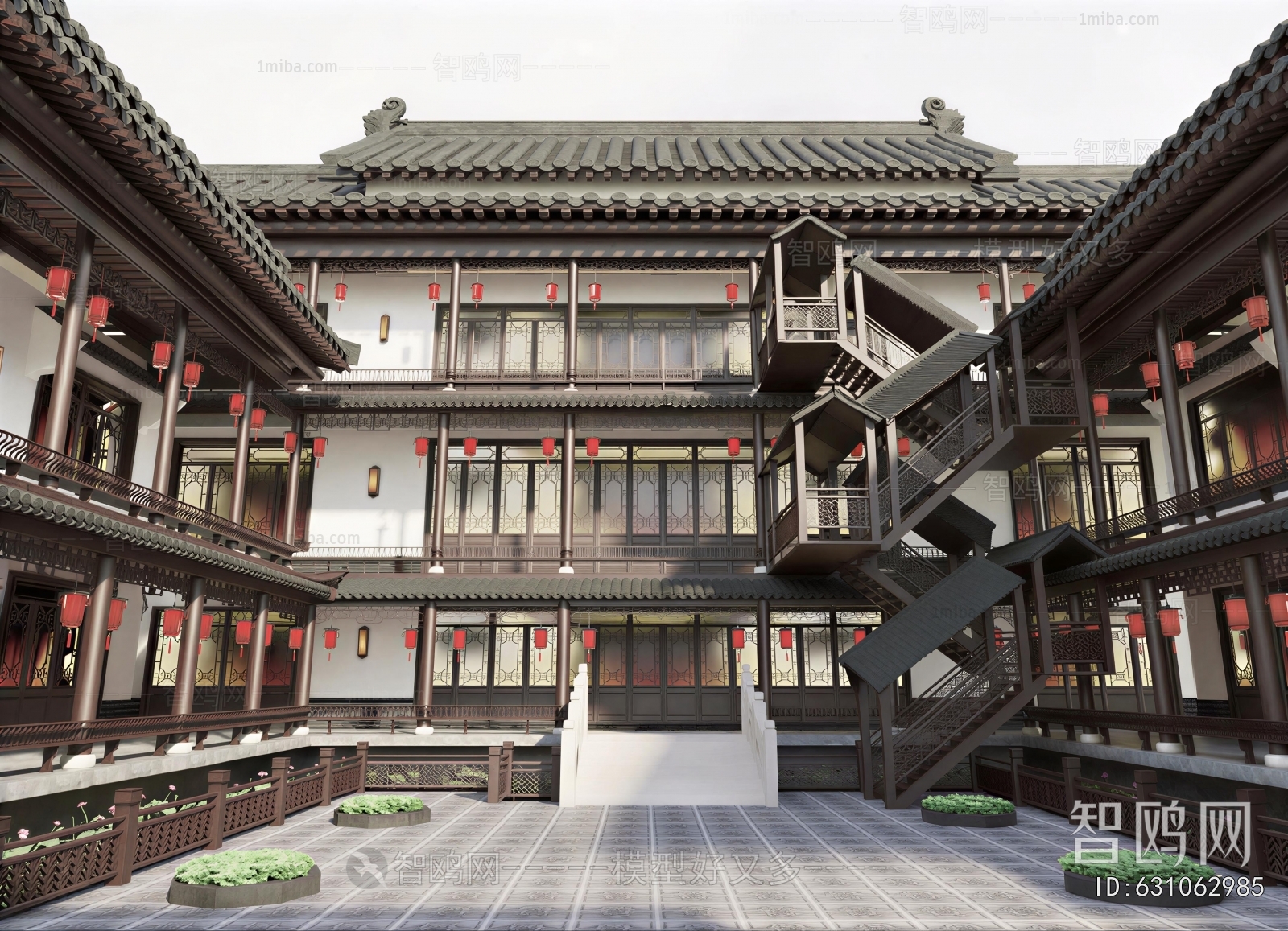 New Chinese Style Courtyard/landscape