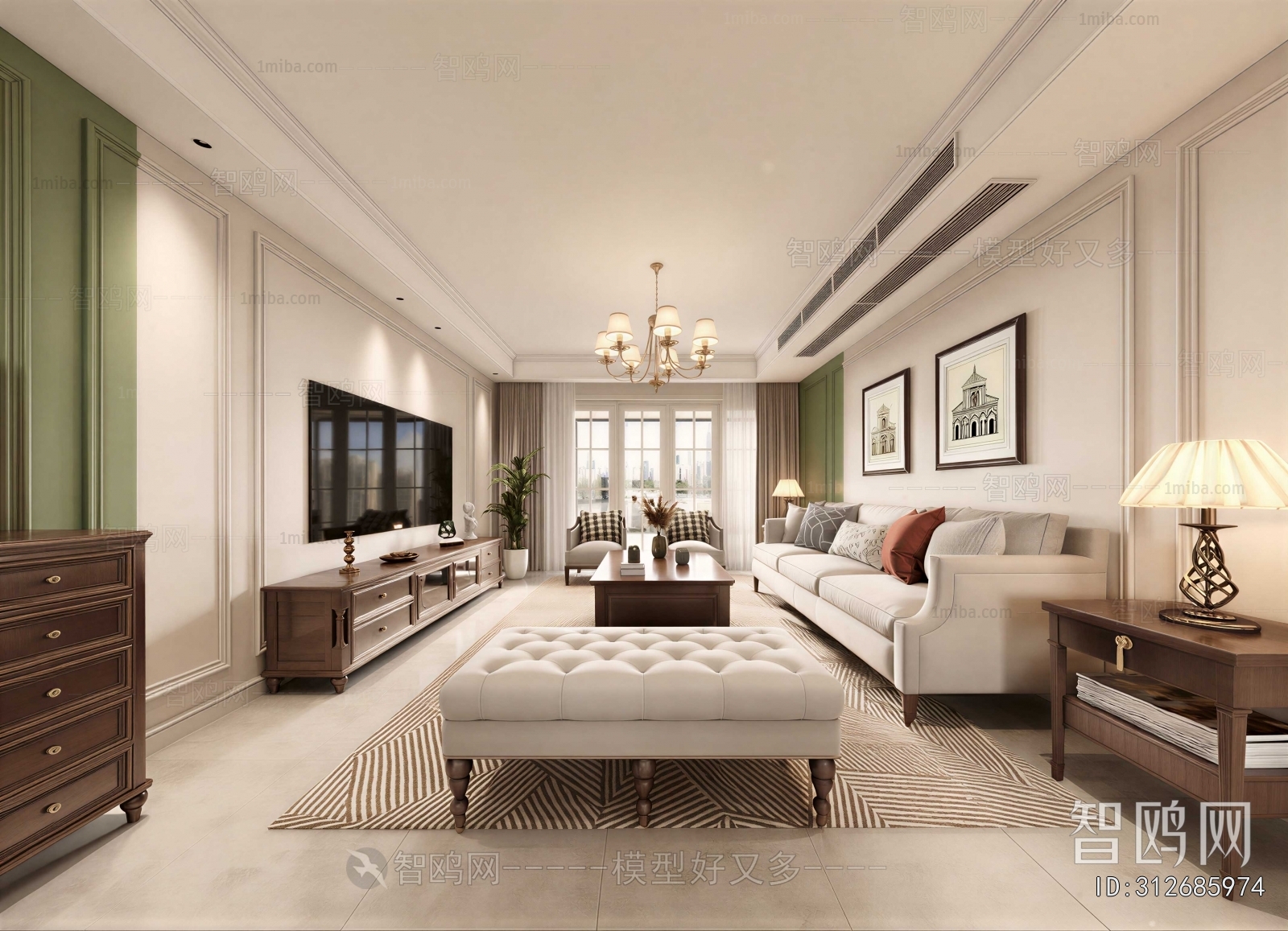 American Style A Living Room