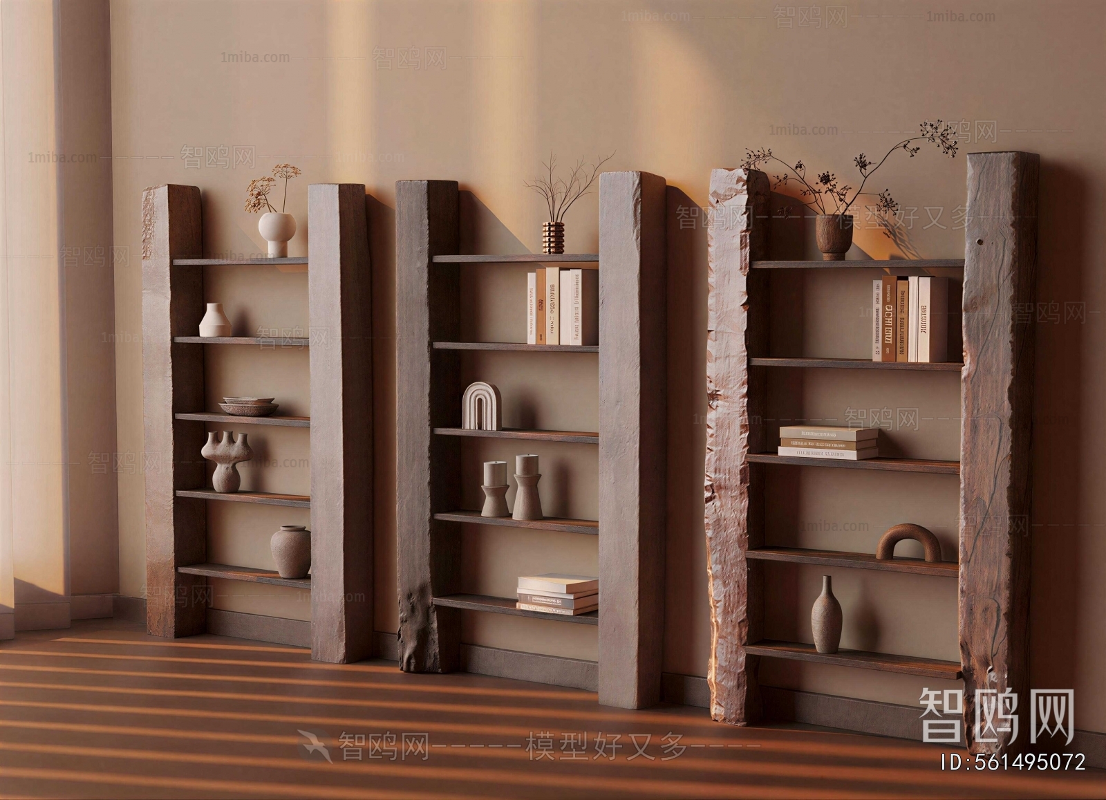 Wabi-sabi Style Bookshelf