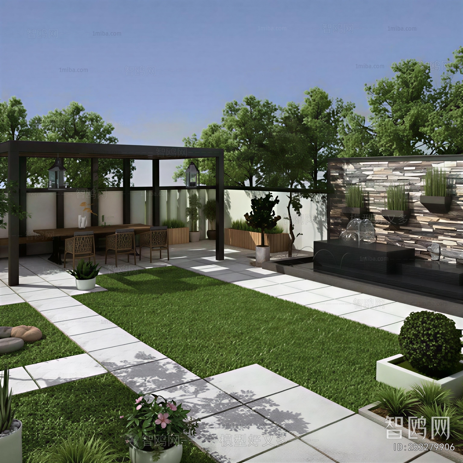 Modern Courtyard/landscape