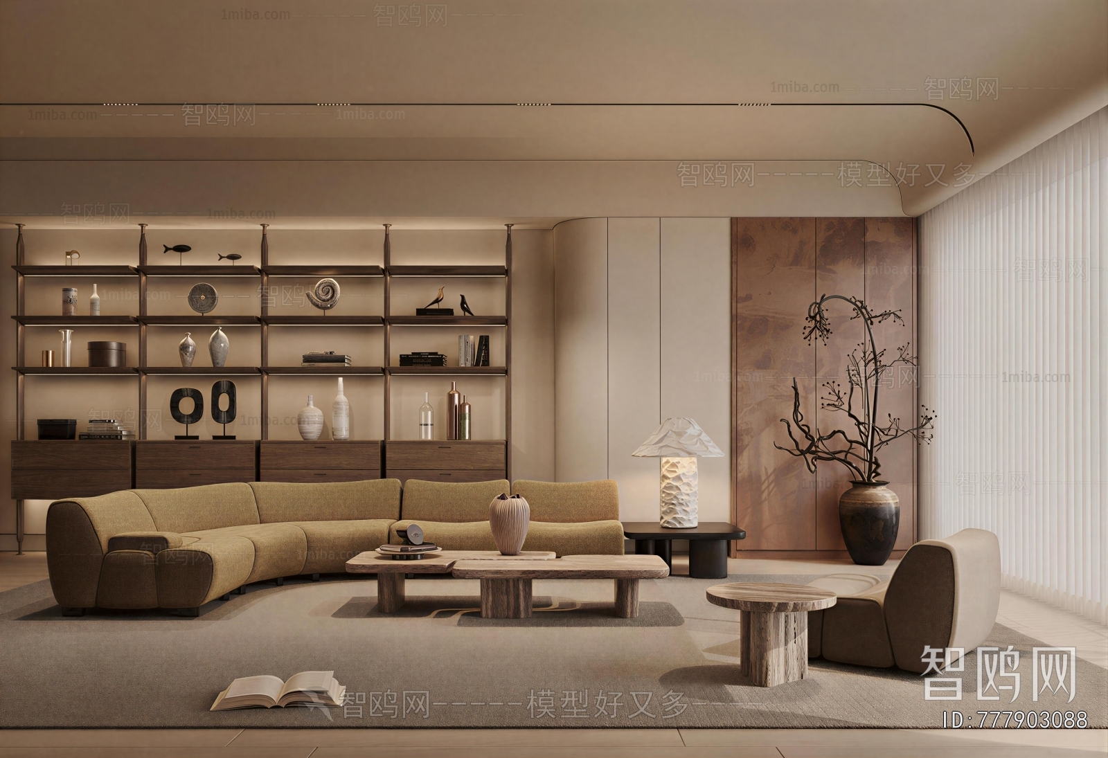 Wabi-sabi Style A Living Room