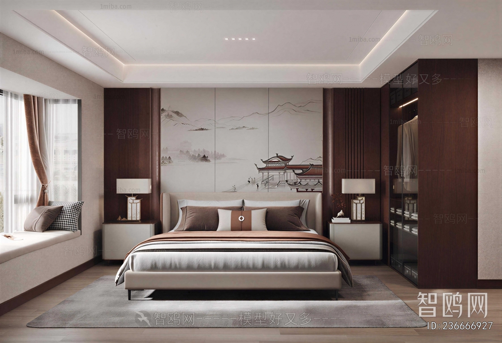 New Chinese Style Bedroom