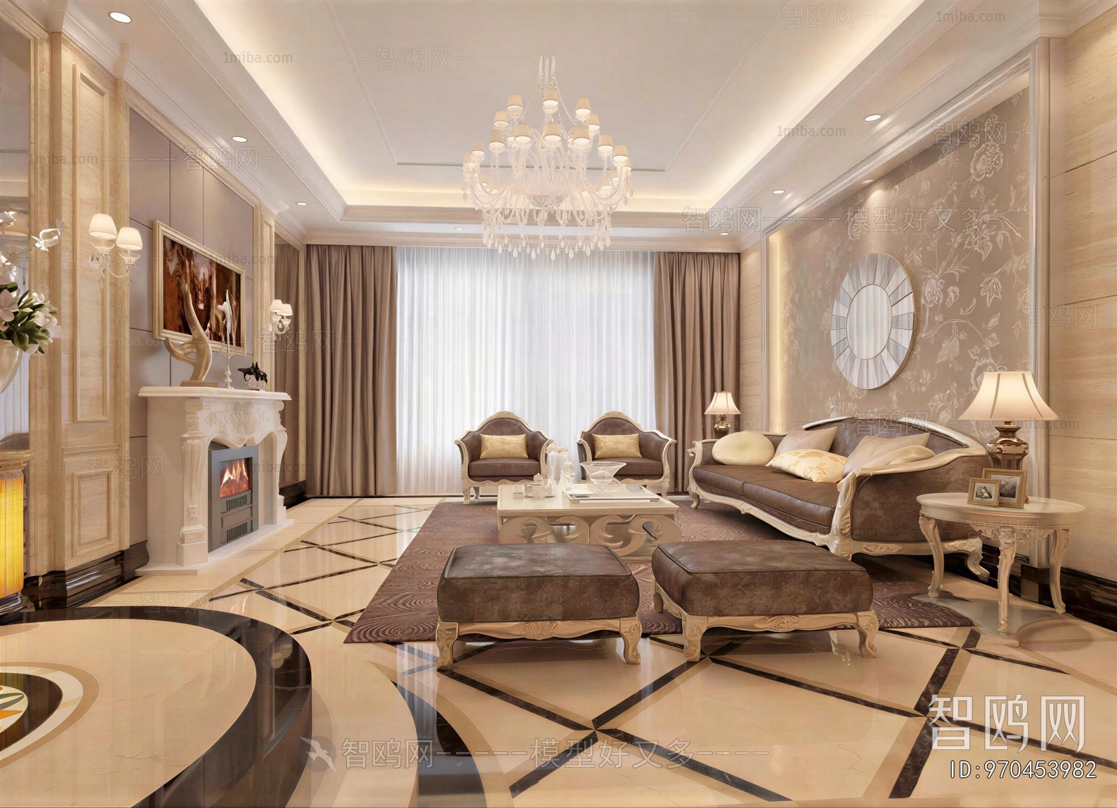 Simple European Style A Living Room
