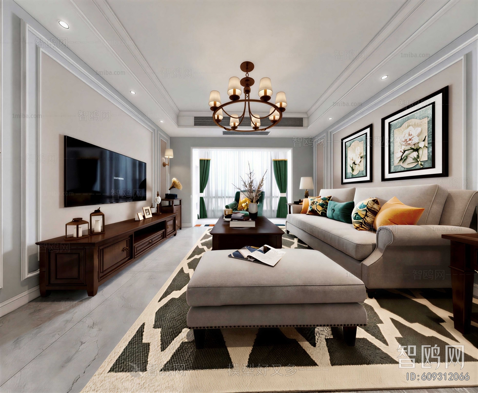 American Style A Living Room